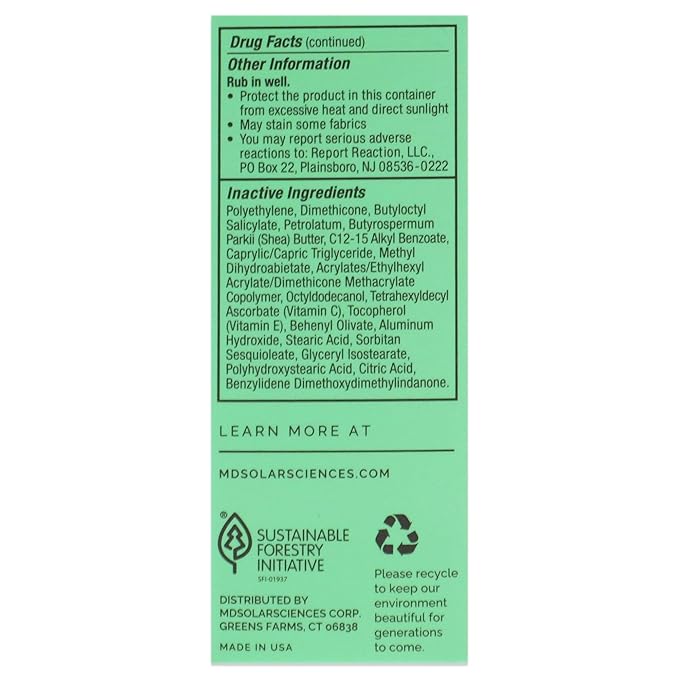 MDSolarSciences Mineral KidStick SPF 40 | Gentle Sunscreen Stick for Kids | Zinc OxideVitamins C &amp E-| Easy Glide OnBroad-SpectrumFragrance-FreeMess-Free Sun Protection-| 0.6 oz(Pack of 2)