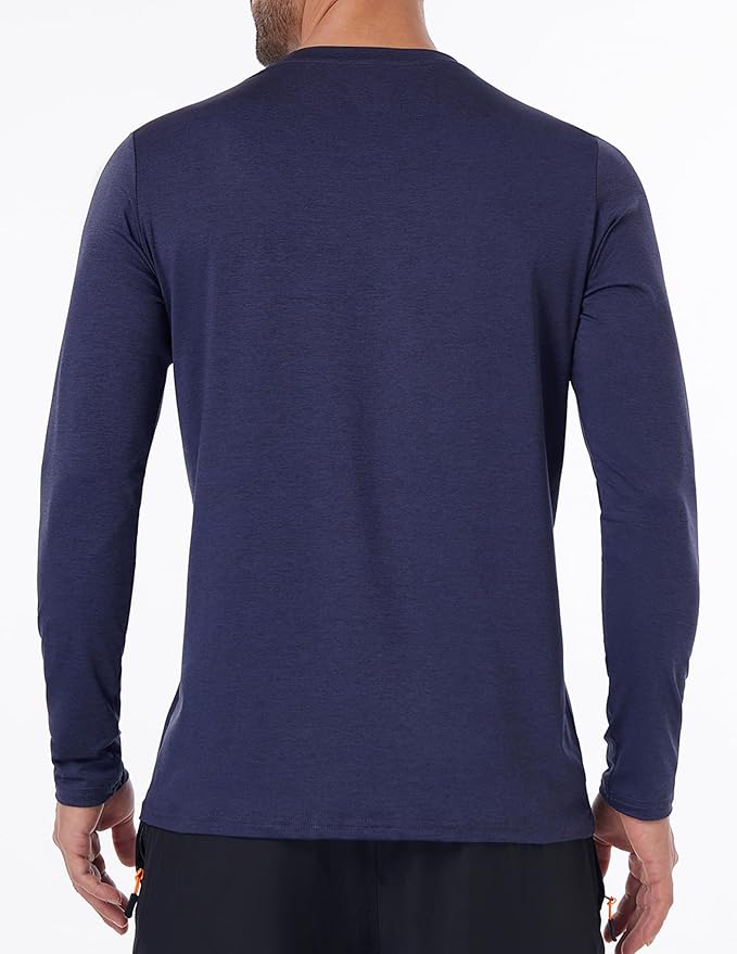 6/7 Pack Men's Quick Dry Long Sleeve Shirts UPF 50+ UV Sun Protection SPF Shirt Moisture Wicking T-Shirt for Casual Workout
