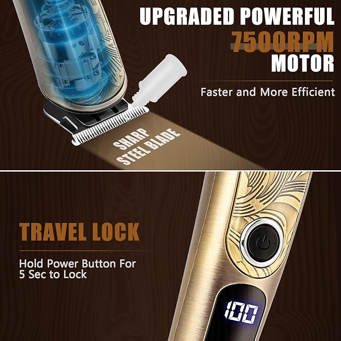 Ufree Gifts for Men Beard Trimmer with Charging Stand IPX7 Waterproof Electric Razor Shavers for Men Clippers for Hair Cutting Mens Grooming Kit for Mustache Nose Facial Body
