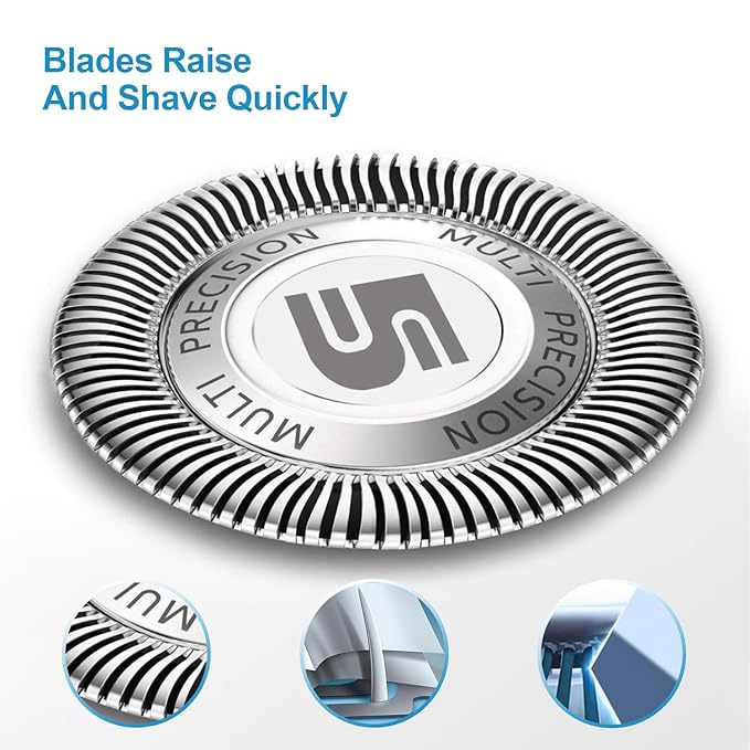 SH50 Replacement Heads for Philips Norelco Series 5000 Electric Shaver Blades for AquaTouch (S5xxx) PowerTouch (PT8xx PT7xx) 9-pc Pack