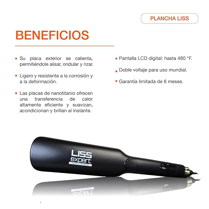 Titanium Straightener Iron 480 max temp salon quality digital display dual voltage