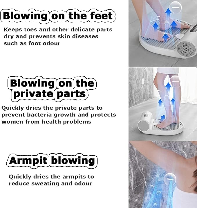 Body Dryer Body Hair Dryer Negative Ion Full Body Dryer with 2 Gears Adjustment Quick Air Drying Body Dryer After Shower with Heating and Cooling and Weight Scale