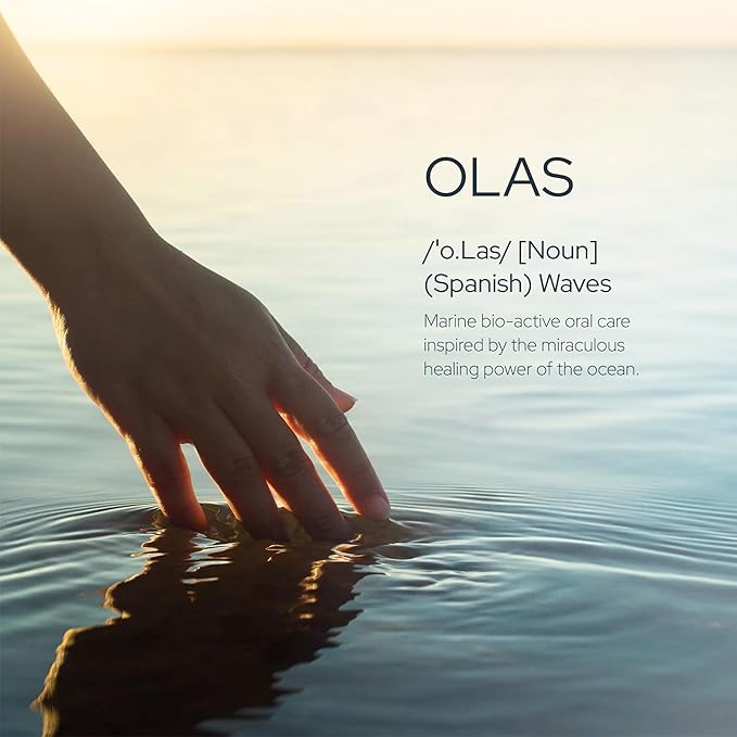 Olas Alcohol Free Mouthwash &amp Oral Rinse - Marine Bio-Active Mouth Rinse With Essential Oils &amp Antioxidants for a Healthy Oral Microbiome - Fluoride Free Natural Mouthwash (500 ml)