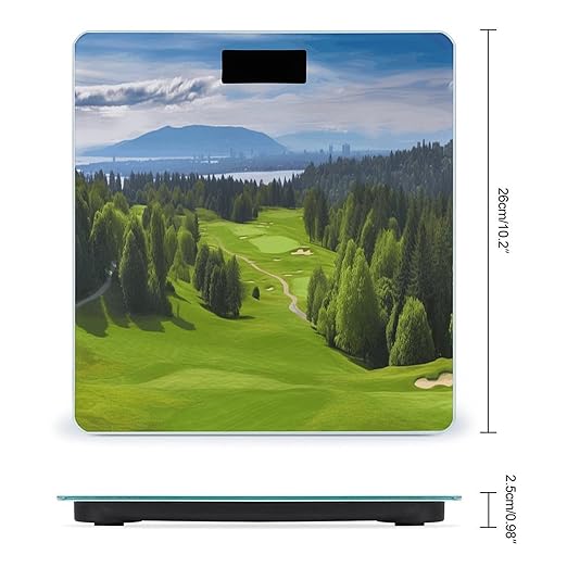 Digital Bathroom Scale for Body Weight Scale with Bright LCD Display High Accuracy Step-On Technology Auto On/Off Vancouver Golf Course Digital Scales 400 Lbs /180kg
