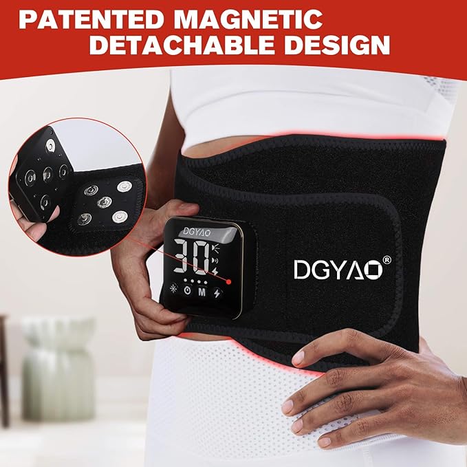 New Cordless Red Light Therapy Belt for Pain Relief Near Infrared Therapy Wrap Pulse Therapy for Back Pain Relief