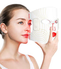 Red Light Therapy for Face Wireless Led Face Mask with Near-Infrared Red Light (NIR) 5 Modes Facial Skin Care 380-850nm Multi-wavelength Rechargeable Beauty Device for Women Men