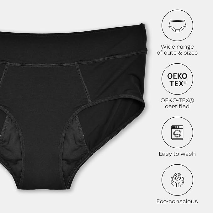 Bambody Absorbent Panties Period Underwear for Women and Teens - All-Day Long - Overnight Protection- Postpartum Leakproof