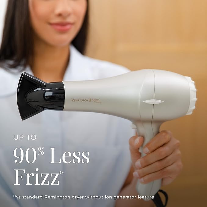 REMINGTON Shine Therapy Argan Oil &amp Keratin Hair Dryer/Blow Dryer (Pack of 2)