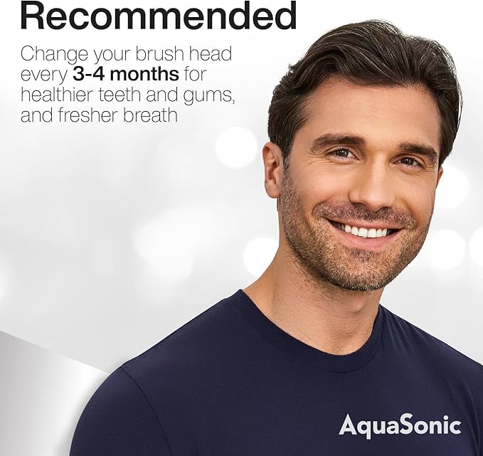 AquaSonic Genuine Duo Series Replacement Brush Heads | for Normal &amp Sensitive Teeth | Compatible with Duo Series &amp Home Dental Center Toothbrush Handles | NOT Compatible with Duo Series Pro