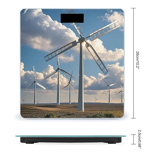 Windmills Weight Scale Highly Accurate Digital Weighing Scale with Large LCD Display Smart Bathroom Scales for Home Bedrooms and Gift Giving