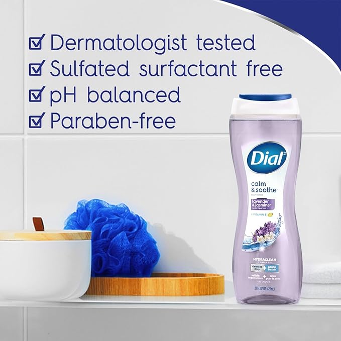 Dial Body Wash Refresh &amp Renew Spring Water 23 fl oz (Pack of 3) &amp Body Wash Calm &amp Soothe Lavender &amp Jasmine Scent 23 fl oz Pack of 3