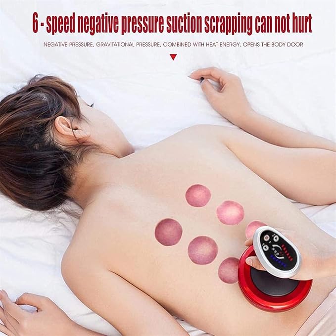 LIPPSY Electric Scraping Massager Rechargeable 6-Speed Adjustable Temperature Thermal Pressure Magnetic Wave Massager Slimming Meridian Dredging