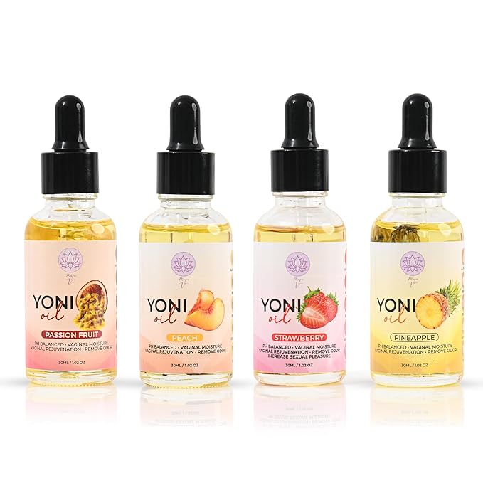 Magical V Yoni Oil for Women Organic Feminine Care Vaginal Moisturizer for Wetness Fruit Fantasy Bundle Ingrown Hair Ph Balance Feminine Body Oil Deodorant Eliminates Odor with Essential Oils