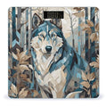 Hand Drawn Dog Pattern Scale for Body Weight Precision Bathroom Weighing Scales with Back Lit LCD Display Sturdy Tempered Glass Body Weight Scales Digital Bathroom Scale 400lb