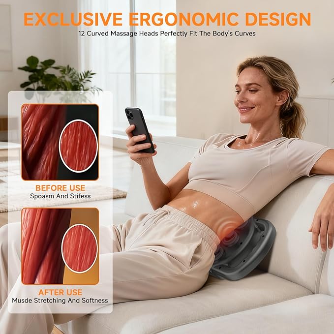 12 Head Massage GunDeep Tissue Percussion Massager with 9 Levels &amp 9 Modes2600mAh Bttery Cordless Electric Muscle Massager Tool for Back/Shoulder/Hand/Leg/Foot Full Body Muscle Pain Relief