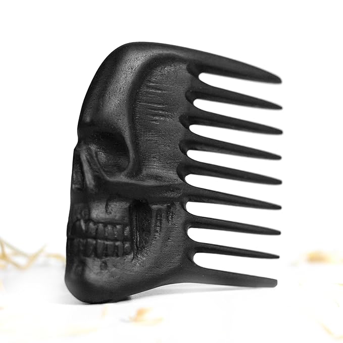 Handmade Wooden Beard Comb for Men Eco-Friendly Natural Wood Anti-Static Beard Grooming Tool Perfect for Styling Detangling &amp Shaping Gentle on Beard &amp Skin Sustainable Gift Idea (Thermograb S