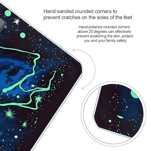 Glow in The Dark Weight Scale Large Bathroom Scales Digital Weight with Bright LED Display Non Slip Automatic Weighing Scale Fashion Weighing Machine for Body