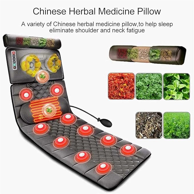 Massage Mat Full Body Back Massagers with Heat20 Neck Kneading Massage HeadsMassage Mattress Pad for BackWaistLegsMuscle