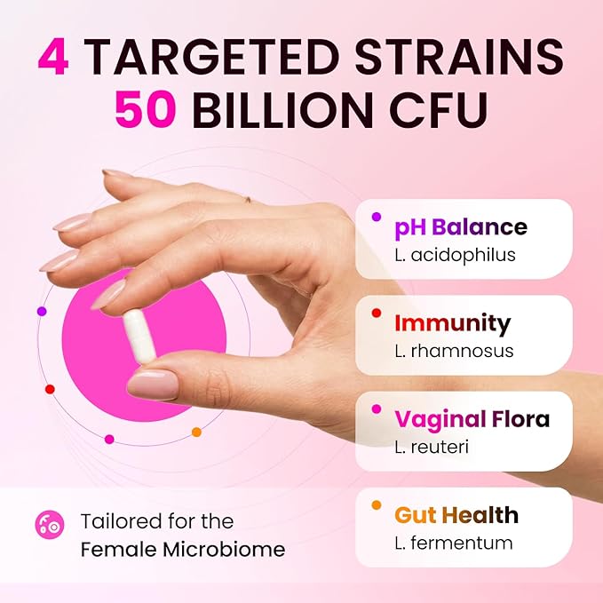 SonoHealth BioBloom Vaginal Probiotics for Women | pH Balance with Prebiotics &amp Lactobacillus Probiotic Blend Women's Vaginal Health Supplement | Promote Healthy Vaginal Odor &amp Flora (30 Servi