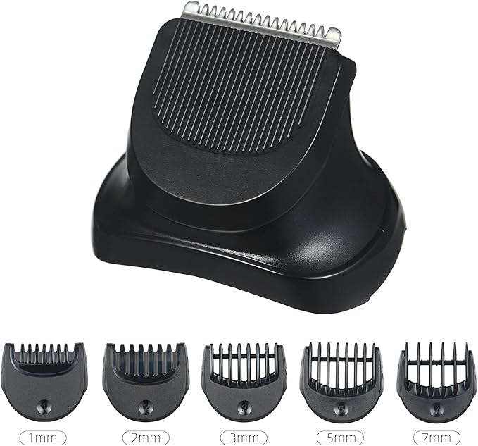 Electric Shaver Head Replacement for Braun Series 3 &amp 5 Beard Trimmer with 5 Limit Combs Shaver Head Razor Blade