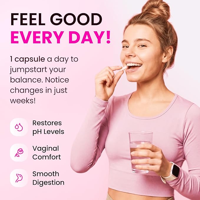 SonoHealth BioBloom Vaginal Probiotics for Women | pH Balance with Prebiotics &amp Lactobacillus Probiotic Blend Women's Vaginal Health Supplement | Promote Healthy Vaginal Odor &amp Flora (30 Servi