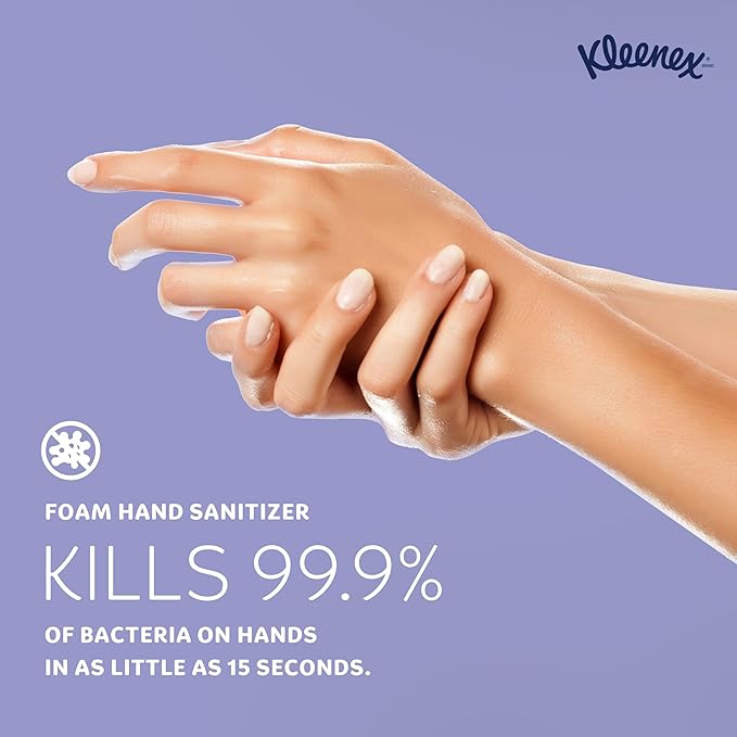 Kleenex Ultra Moisturizing Foam Hand Sanitizer (34643) Clear 1.2L Package 2 Packages / Case