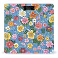 Floral Background Scale for Body Weight Highly Accurate Digital Bathroom Body Scale Digital Bathroom Scales for People Anti-Slip Large LCD Display Smart Scales