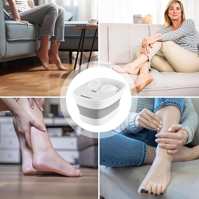 Foot Spa - Massager Foot Soaking | Collapsiible Bucket for Cleaning Mop | Foldable Foot Bath Bucket Tub | Multifunctional Foot Soaking Tub Foot Bath Bucket with Lid Pedicure Foot Soak