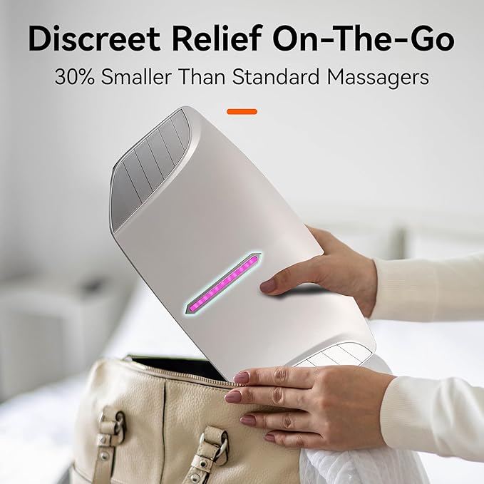 Dual Kneading Disc Abdominal Massager with Heat - Stomach Massager for Digestion Belly Cellulite Machine for Flattening Belly &amp Muscle Relief Relieves Discomfort Caused by Period Cramps Gas (wh