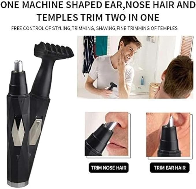 Ear Nose Hair Trimmer for Men Women Rechargeable Electric Nose Hair Trimmer with Dual-Edge Stainless Steel BladesProfessional Waterproof for Nose Ear