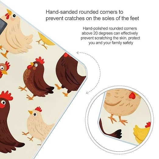Energy Saving Scale Bathroom Weighing Scale Smart Scale for Body Weight Digital A Brood of Chickens