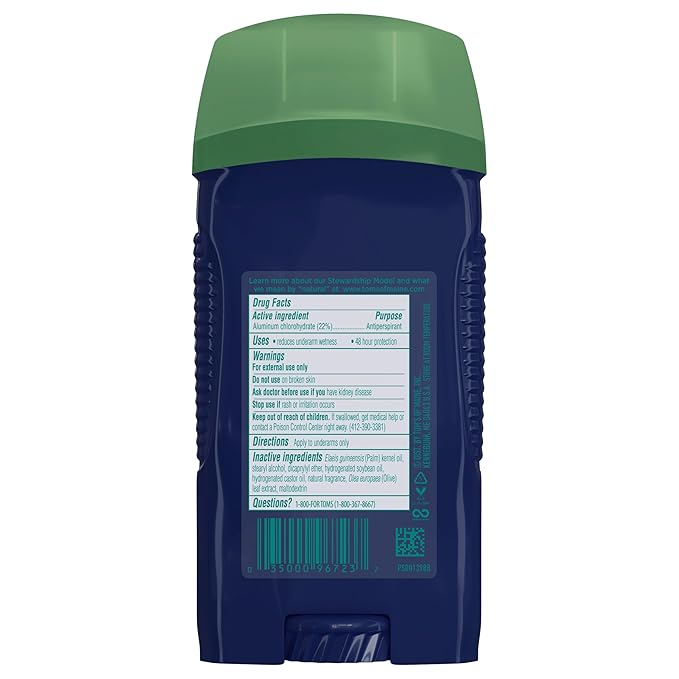 Tom's of Maine Antiperspirant Deodorant for Men North Woods 2.8 oz Pack of 3 (Packaging May Vary)