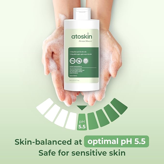 Atoskin Derma Shower (2 Pack) – Herbal Body Cleanser for Oily &amp Acne-Prone Skin with Rosemary &amp 7 Botanical Extracts (18.94 oz)