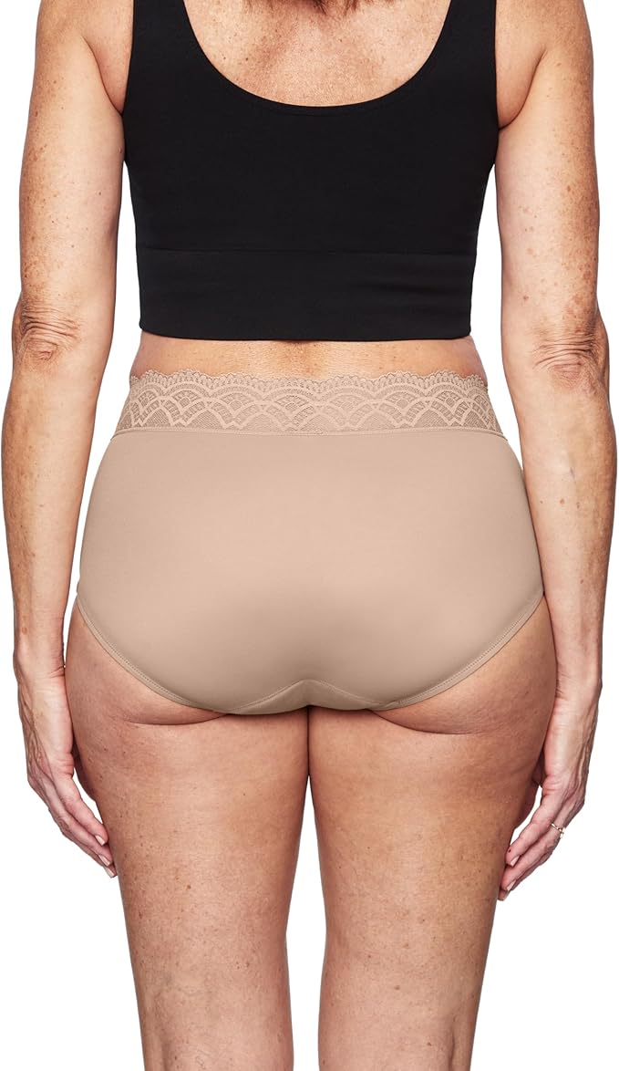 Thinx for All Leaks Hi-Waist Underwear Holds up to 100ml or 6tbps or 1/4 Cup Worth of Liquid* Light Absorbency Incontinence Underwear for Women Feminine Care BlackBerry XXL