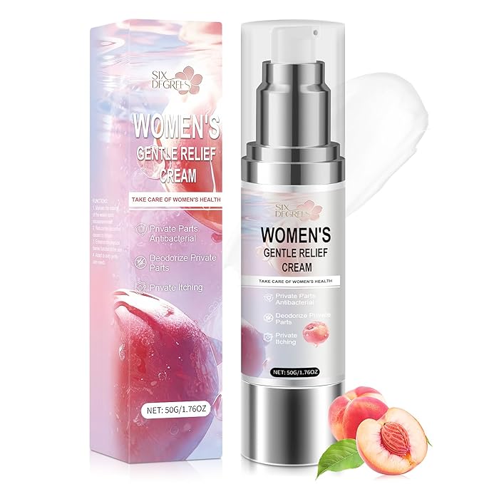 Silky Peach Cream for Women Women's Gentle Relief Cream Regulates Female Hormonal Balance Menopause Care - Relieves Vaginal Dryness &amp Itching (1.76 fl.oz)