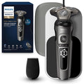 Philips Norelco S9000 Prestige Electric Shaver with Qi-Charger Precision Trimmer and Premium Case SP9872/86