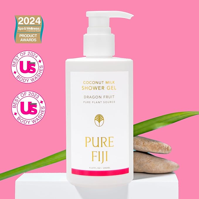 PURE FIJI Coconut Milk Shower Gel Dragon Fruit (9.47 Fl. Oz /280ml)