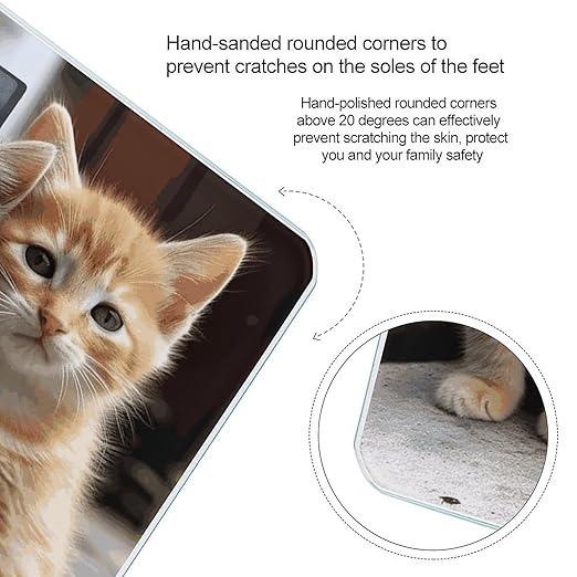 Kittens Family Cats Smart Scale for Body Weight Accurate Bathroom Scale with LED Display Digital Weight Scales Weighing Machine High Precision Scales for Bath Home