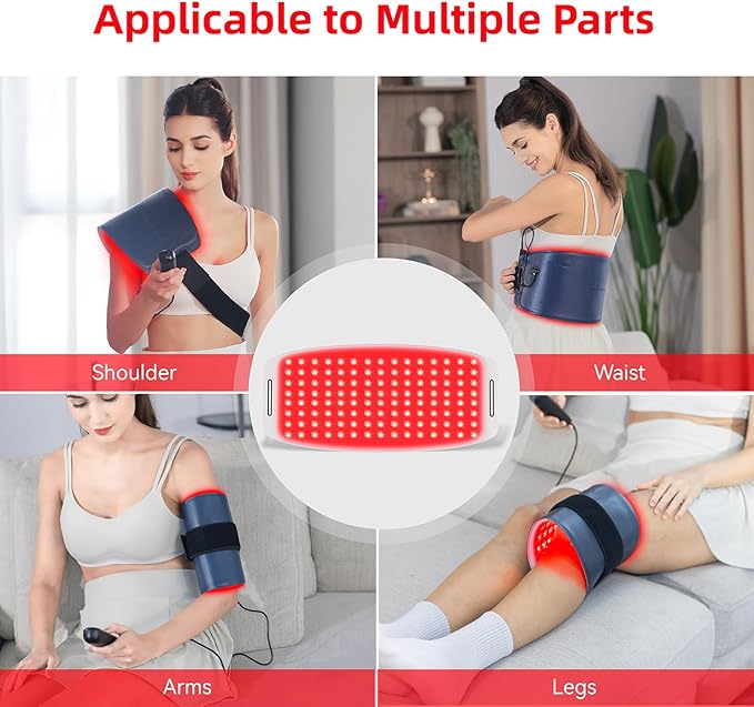 Red Light Therapy for Dogs and Humans Portable 360 LED Chips Red Light Therapy Belt with Strap Infrared Light Therapy Devices for Muscle &amp Joint Pain Relief