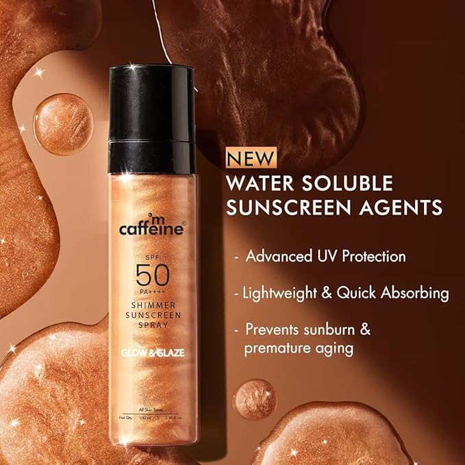 Mcaffeine's SPF 50 PA++++ Body Shimmer Spray Limited Edition 100ml
