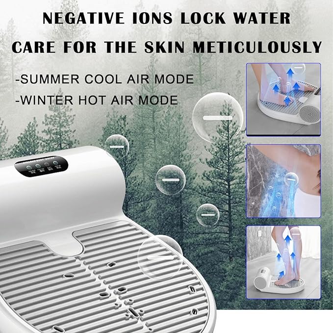 Electric Full Body Dryer Body Blow Dryer for Bathroom Open Pet Dryers Feet Touch Panel Drying Machine 2 Wind Speeds Waterproof for Home/Hotel with Weight Scale