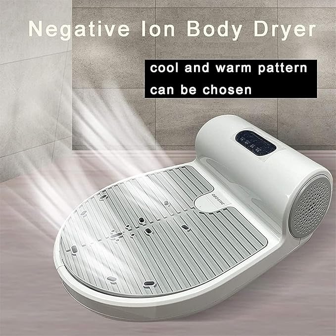 Body Dryer Full Body Dryer for Shower Negative Ions Body Heater Blow Dryer Body Hair Dryer with Gravity Sensor Natural Warm Air Wind and Cool Windwith WeightScale (Color : WithoutWeightScale)