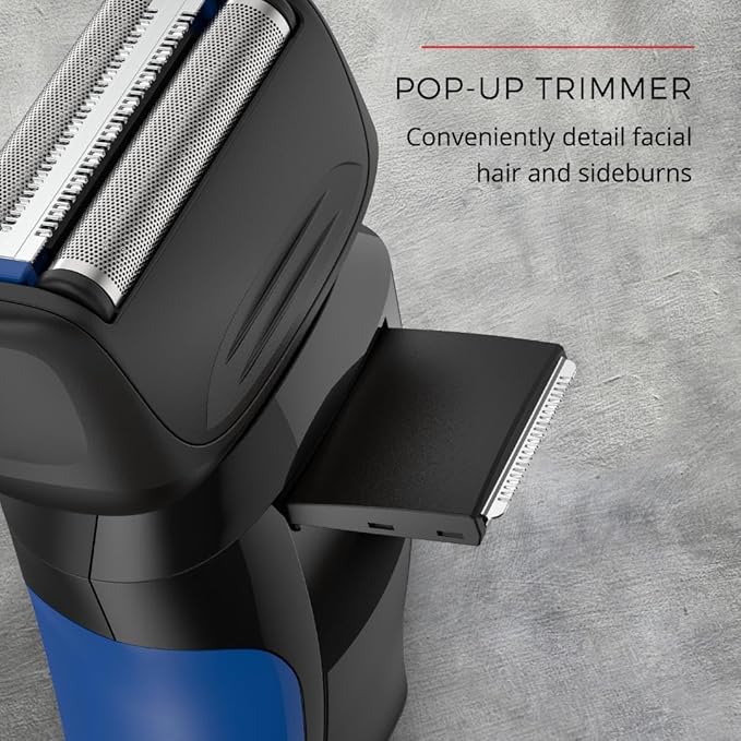 Remington Comfort Series Foil Shaver for Men Electric Shaver Pop-up Trimmer Blue PF7400E