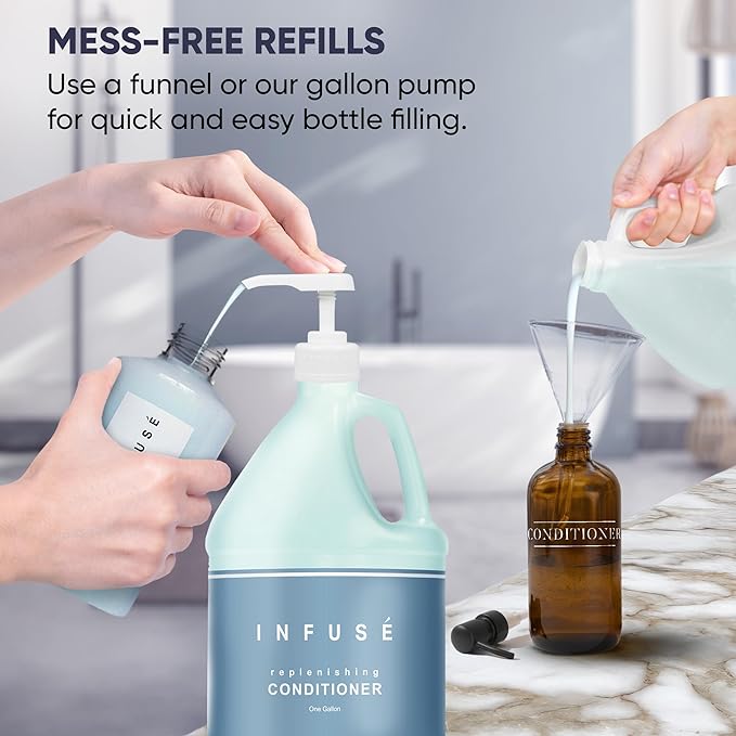 Terra Pure Infuse Hotel Conditioner | 1 Gallon | Designed to Refill Soap Dispensers (Set of 4)
