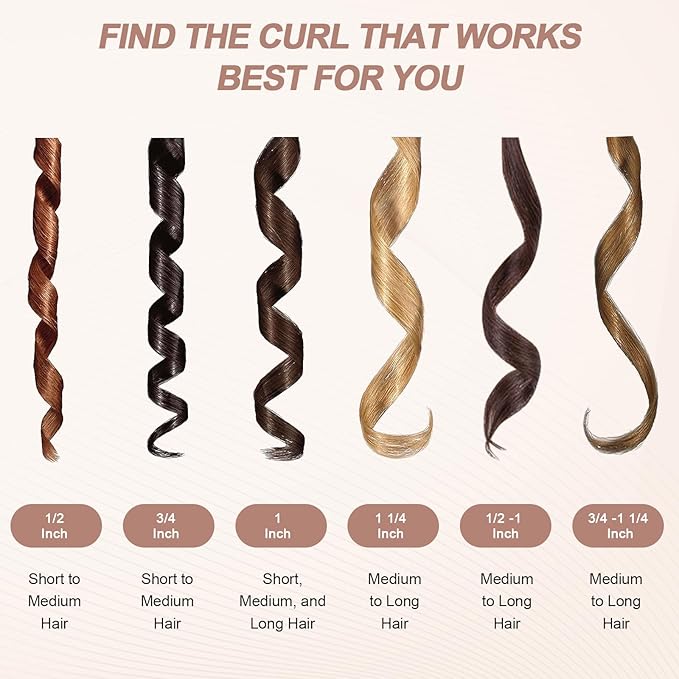 ToMe 3/4 Inch Curling Wand Ceramic Small Barrel Curling Iron for Short &amp Long Hair with Glove Included Adjustable Temperature Auto-Off Dual Voltage Travel Curling Iron
