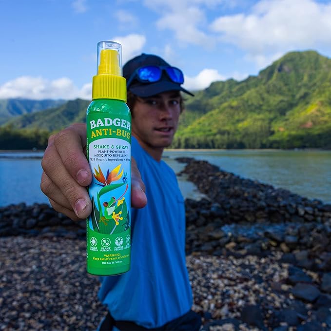 Badger Mineral Sunscreen &amp Bug Spray Combo - SPF 40 Reef Safe Sport Sunscreen w/Zinc Oxide &amp DEET-Free Natural Insect Repellent