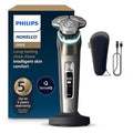 Philips Norelco Shaver i9000 Prestige - Wet &amp Dry Electric Shaver Gold Oyster Sense IQ Technology Triple Lift &amp Cut System 360 Rotating Dual SteelPrecision Blades Quick Clean Pod Model X