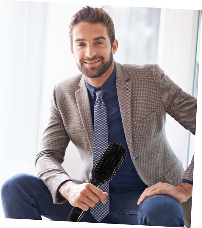 VICASKY Beard Straightener Comb Straightener Brush Fast Heating PTC Element Rotating Power Cord Safe Styling Tool for Mens Hair and Beards Multi Function Hair