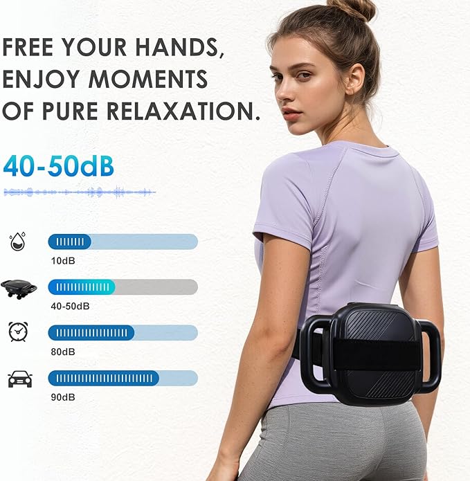 Six Head Massage Gun with 50 Adjustable Intensities &amp 9 Modes Massage Gun for Back Leg Muscle Pain Relief Ideal Gifts for Friends and Parents