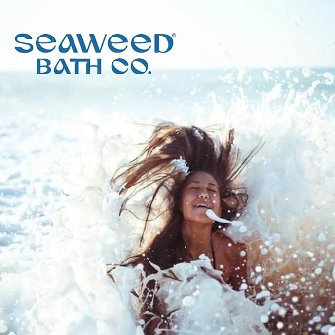 Seaweed Bath Co. Body Wash and Body Cream Duo 12 Ounce 6 Ounce Eucalyptus Peppermint Scent Sustainably Harvested Seaweed